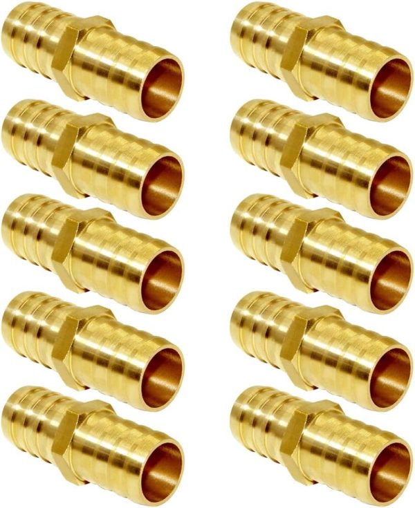 Joywayus Brass Hose Mender Barbed Fitting NPT Union-5
