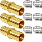 Joywayus Brass Hose Mender Barb Fitting Industrial Fluid-0