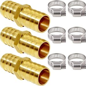 Joywayus Brass Hose Mender Barb Fitting Industrial Fluid-0