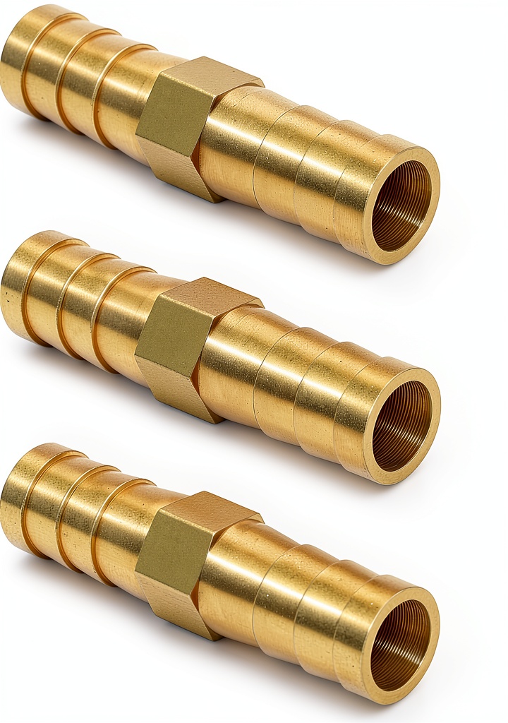 Joywayus brass hose mender with barbed ends for secure hose connections