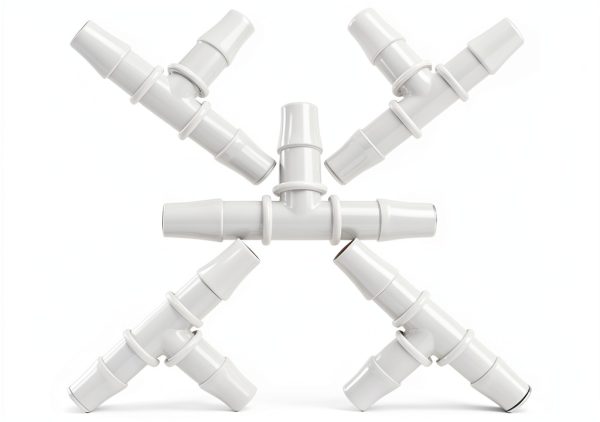 ANPTGHT Barb Hose Fittings Plastic Connectors White 5 Pack-0