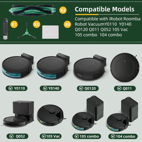 Fenkabs Roomba 104 Accessories 19 Pack Nylon Plastic Rubber-1