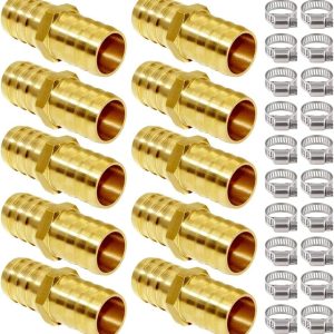 Joywayus Brass Hose Mender Barbed Fitting NPT Union-0