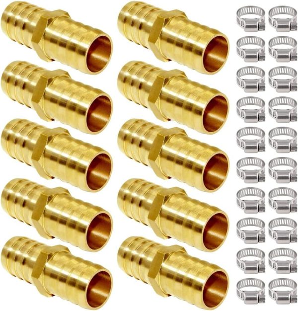 Joywayus Brass Hose Mender Barbed Fitting NPT Union-0