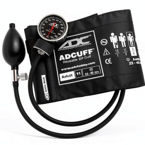 ADC Adult Cuff Arm Aneroid Sphygmomanometer 720-11ABK Black-0