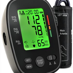 Blood Pressure Monitor Upper Arm: Automatic Blood Pressure Monitors for Home Use - Electric BP Machines Large Cuff 8.7"-16.5" Adjustable - LCD Digital Display 2 Users 99 Sets Memory-0